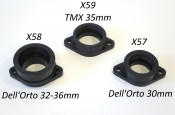 Rubber inlet manifold for Dell'Orto 28-30mm for Casa Performance SS kits