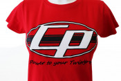 SPECIAL OFFER! Ladies red 'Casa Performance' T-shirt with the oval CP logo