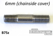 6mm engine sidecasing stud (zinc plated) Lambretta LI + TV2/3 + SX + Special + DL + J + Lui
