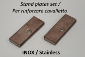 Pair of stainless steel stand strengthening plates (for central frame strut).