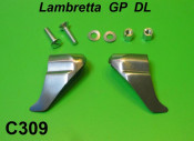 Lower legshield rubber beading endcaps - "Shark Teeth" - Lambretta DL / GP