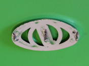 Oval horncover badge 'i'