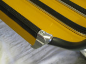 Lower legshield rubber beading endcaps - "Shark Teeth" - Lambretta DL / GP