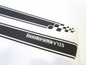 Set of high quality GLOSS BLACK sidepanel speed stripes for New Lambretta V Special