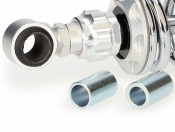 Rear shock absorber -BGM PRO R12 V3 Silver Edition RGS, 300-310mm- Lambretta LUI, VEGA, LUNA, COMETA - chrome