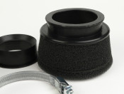Marchald black 6.5cm high performance air filter for carbs with an EXTERNAL mouth of 46 - 62mm 