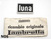 Original NOS Innocenti 'Luna' legshield badge for Lambretta Lui 