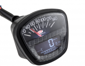 Multi function rev counter / speedo (carbon look) Lambretta LI S3 + TV3 + SX + Special + GP/DL + Serveta