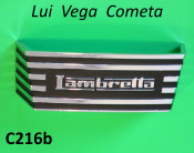 Chrome 'Lambretta' front headlight embellisher for Lambretta Lui Vega Cometa 