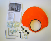 Orange 'Bubble' flyscreen (complete with full bracket set) for Lambretta Lambretta SX - Special - TV