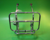 Chrome front carrier accessory for most Lambretta + Vespa models (ONLY CLASSIC SCOOTER, NO NEW LAMBRETTA)