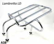 Horizontal chrome rear carrier accessory for Lambretta LD '53 + LD Francia