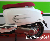 Set of high quality SILVER sidepanel arrow motifs + model graphics for New Lambretta V Special