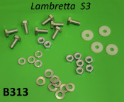 Complete 32 piece dual seat fixing kit (washers + 14mm head bolts + nuts + spacers)