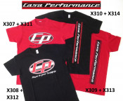 Mens red 'Casa Performance' T-shirt with the oval CP logo