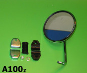 Round legshield mounted mirror
