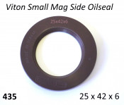 Viton oilseal 25 x 42 x 6 for crankshaft bearing flywheel side Lambretta S1 + S2 + TV2 + S3 +TV3 + Special + SX + DL + Serveta