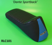 'Dante Sportback' sports seat (black + blue) Lambretta LI + TV + SX + Special + GP/DL +Serveta