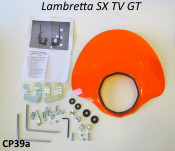 Orange 'Bubble' flyscreen (complete with full bracket set) for Lambretta Lambretta SX - Special - TV