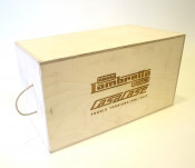 Wooden display / exhibition case for CasaCase Lambretta engine casing (sliding top cover version)