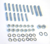 RLC complete studs + nuts + washers  zinc plated  set for engine side cover Lambretta S1 + S2 + S3 + GP
