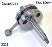 Race quality 58mm x 110mm crankshaft for CasaCase engine casing