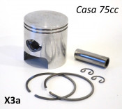 Complete piston for 'FIRST VERSION OF X3' Casa 75cc  Lambretta J + Lui Vega Cometa