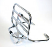 Chrome upright rear carrier accessory for Lambretta V-Special