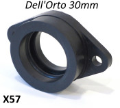 Rubber inlet manifold for Dell'Orto 28-30mm for Casa Performance SS kits