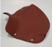 Brown front seat cover in REAL LEATHER for Lambretta B