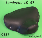 Black front single seat cover - Closed Type - Lambretta LD125/150 '57