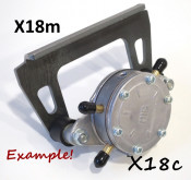 Weld on metal bracket for mounting Mikuni fuel pump X18c