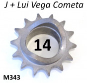 14T front sprocket for Lambretta Cento + J125 M3 M4 Starstream (+ adapt. J + Lui Vega Cometa)