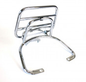 Chrome upright rear carrier accessory for Lambretta V-Special