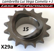 15T front sprocket (cush drive type) for Lambretta Lui Vega Cometa + J