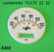 120 Kmh speedo face Lambretta TV175 S1 + S2