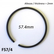 57.4mm (2.0mm thick) high quality original type piston ring