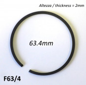 63.4mm (2.0mm thick) high quality original type piston ring