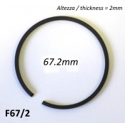 67.2mm (2.0mm thick) high quality original type piston ring