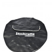 10 inch black spare wheel cover with pocket Lambretta S1 S2 S3 GP DL Serveta