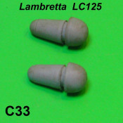 Pair of rubber buffers for sidepanel inspection door Lambretta LC125