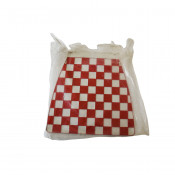 Original red and white checkered Metalplast mudflap NOS