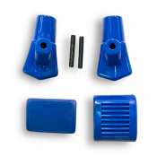 Blue stand + kickstart + brake pedal rubber kit Lambretta S1 + S2 + S3 + SX + DL/GP + Serveta