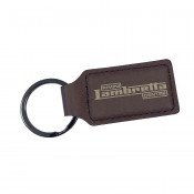 High quality dark red 'Rimini Lambretta Centre' leather key fob