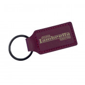 High quality dark red 'Rimini Lambretta Centre' leather key fob