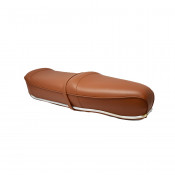 Brown (tan) Pegasus 'flatbase' seat for Lambretta S3 (HIGH fronted version) + Series1 & 2