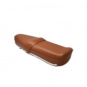 Brown tan Pegasus 'flatbase' seat  HIGH fronted version for Lambretta LI + TV + SX + DL + Serveta