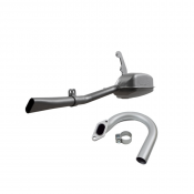 Complete 'Innocenti' exhaust silencer + U bend for Lambretta GP / DL 