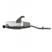 Complete 'Innocenti' exhaust silencer + U bend for Lambretta GP / DL 