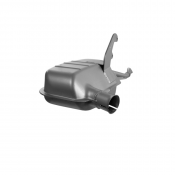 Complete 'Innocenti' exhaust silencer + U bend for Lambretta GP / DL 